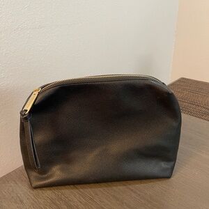Steve Madden Black Toiletry Bag with Gold Accents